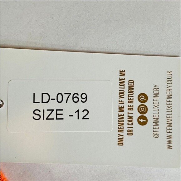 Femme Luxe Orange Strapless One Piece Bathing Suit Sheer Overlay NWT Size 12 - Picture 5 of 7